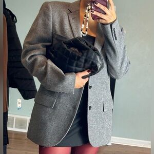 Black quilted cloud purse clutch